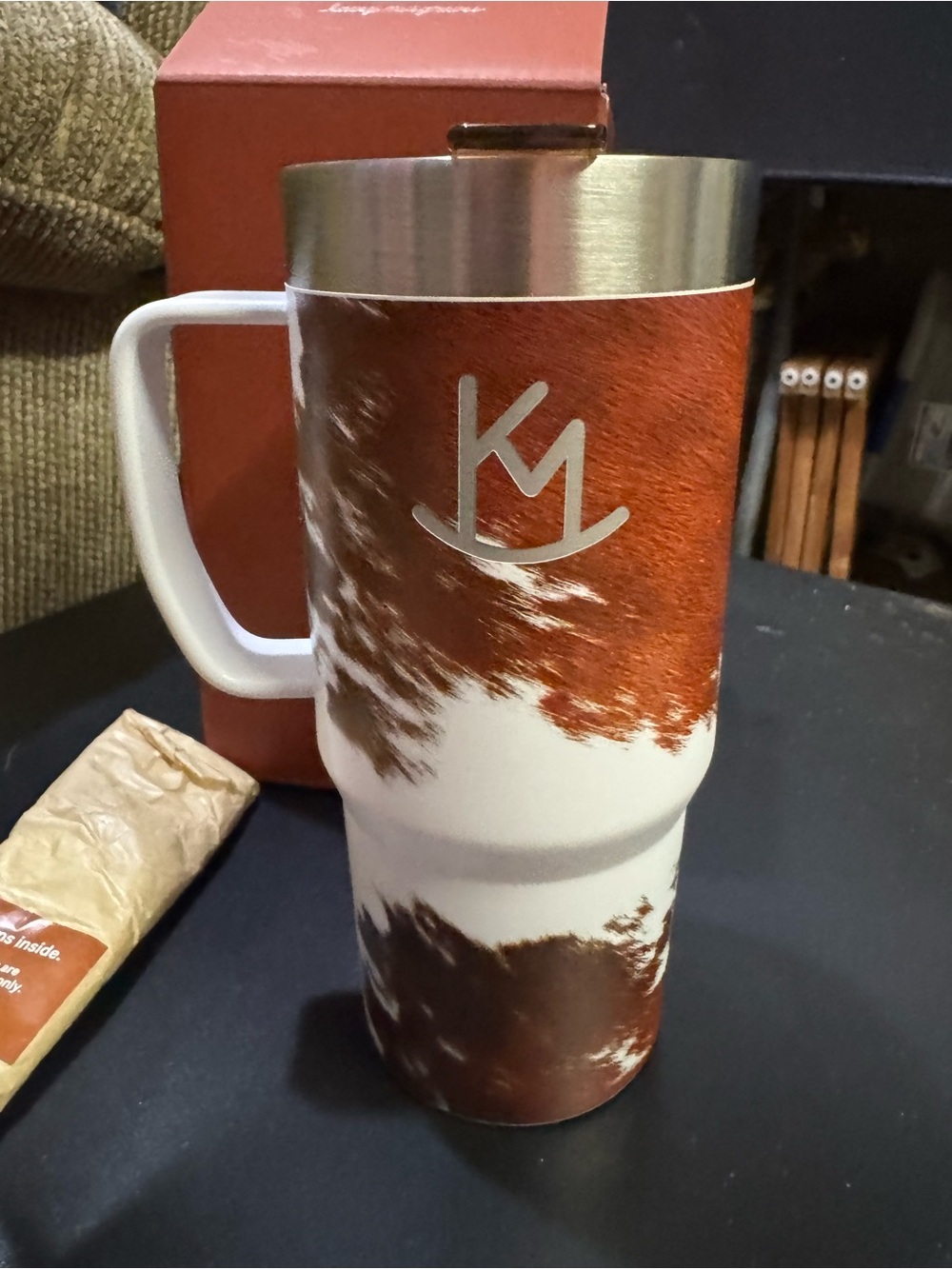 Kacey Musgraves x Stanley 1913 Suburban Mug 16 OZ Cow Print Branded Charms - Picture 5 of 7